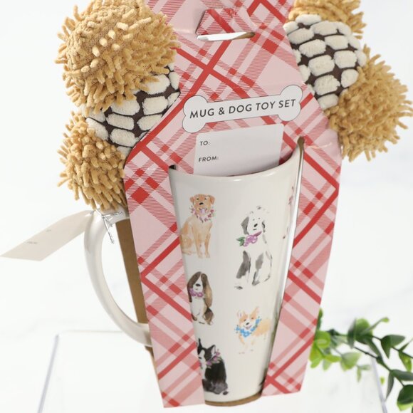 NWT. Ecology Ltd., 16oz., ceramic mug and plush dog toy gift set. - Picture 2 of 4